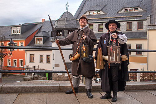 Schwarzenberger Türmer und Nachtwächter (v.r., Foto: Luise Egermann)